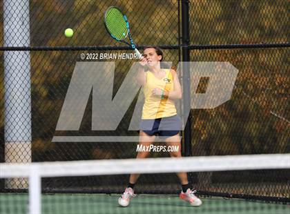 Thumbnail 3 in NCHSAA Women's Tennis Doubles 3A Championship - Day 1 photogallery.