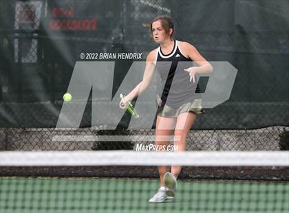 Thumbnail 1 in NCHSAA Women's Tennis Doubles 3A Championship - Day 1 photogallery.