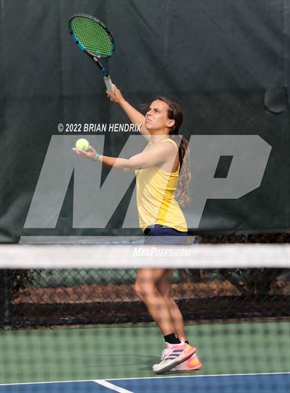 Thumbnail 1 in NCHSAA Women's Tennis Doubles 3A Championship - Day 1 photogallery.