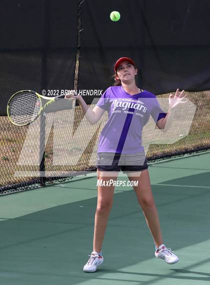 Thumbnail 1 in NCHSAA Women's Tennis Doubles 3A Championship - Day 1 photogallery.