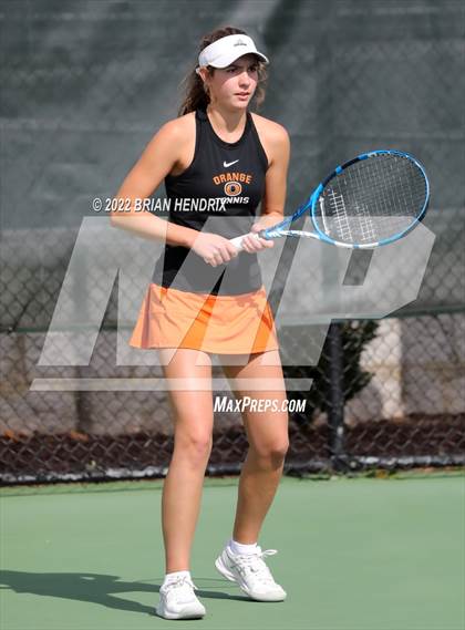 Thumbnail 2 in NCHSAA Women's Tennis Doubles 3A Championship - Day 1 photogallery.