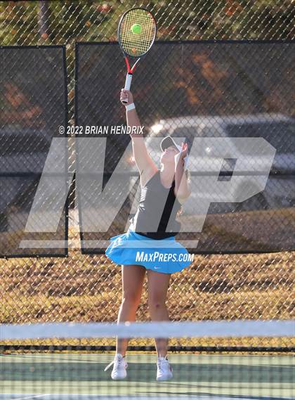 Thumbnail 1 in NCHSAA Women's Tennis Doubles 3A Championship - Day 1 photogallery.
