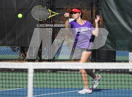 Thumbnail 2 in NCHSAA Women's Tennis Doubles 3A Championship - Day 1 photogallery.
