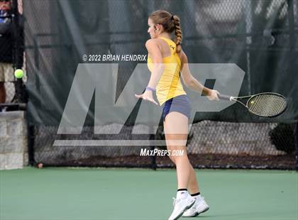 Thumbnail 1 in NCHSAA Women's Tennis Doubles 3A Championship - Day 1 photogallery.