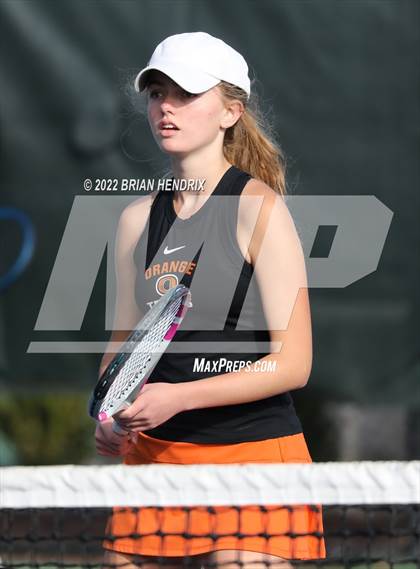 Thumbnail 1 in NCHSAA Women's Tennis Doubles 3A Championship - Day 1 photogallery.