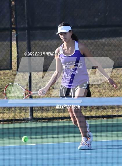 Thumbnail 2 in NCHSAA Women's Tennis Doubles 3A Championship - Day 1 photogallery.