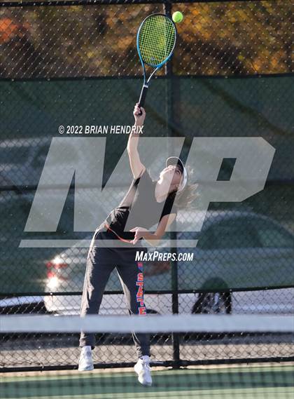 Thumbnail 1 in NCHSAA Women's Tennis Doubles 3A Championship - Day 1 photogallery.