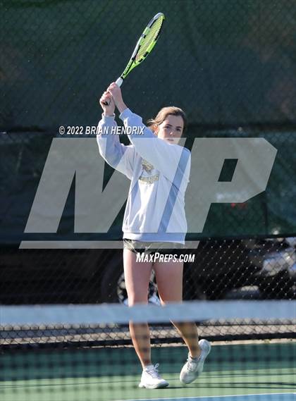 Thumbnail 2 in NCHSAA Women's Tennis Doubles 3A Championship - Day 1 photogallery.