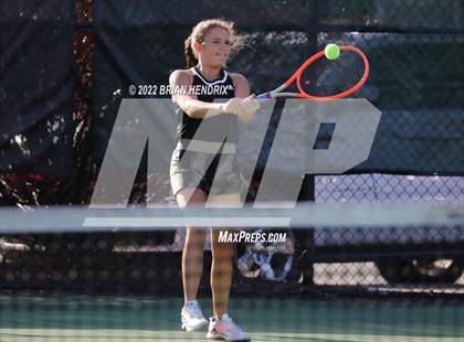 Thumbnail 1 in NCHSAA Women's Tennis Doubles 3A Championship - Day 1 photogallery.