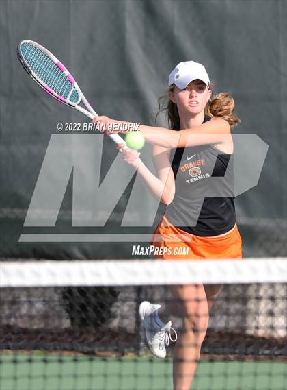 Thumbnail 1 in NCHSAA Women's Tennis Doubles 3A Championship - Day 1 photogallery.