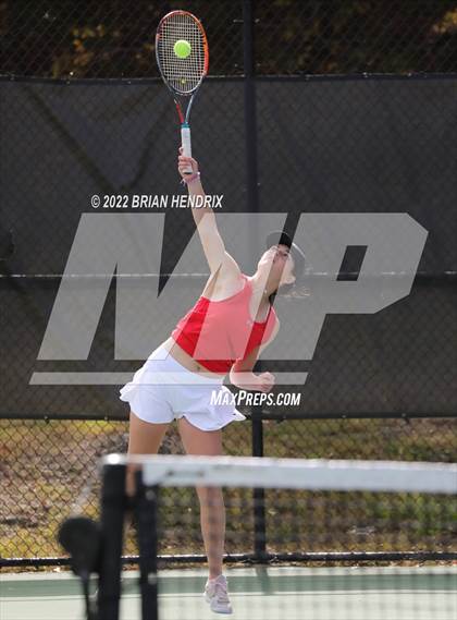 Thumbnail 2 in NCHSAA Women's Tennis Doubles 3A Championship - Day 1 photogallery.