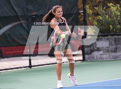Thumbnail 2 in NCHSAA Women's Tennis Doubles 3A Championship - Day 1 photogallery.