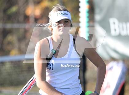 Thumbnail 1 in NCHSAA Women's Tennis Doubles 3A Championship - Day 1 photogallery.