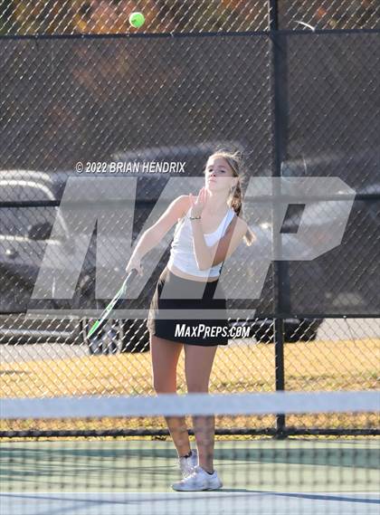 Thumbnail 2 in NCHSAA Women's Tennis Doubles 3A Championship - Day 1 photogallery.