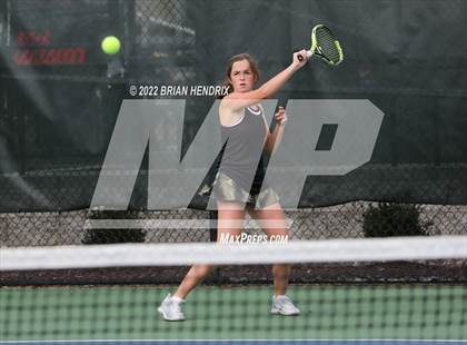 Thumbnail 2 in NCHSAA Women's Tennis Doubles 3A Championship - Day 1 photogallery.