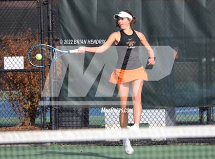 Thumbnail 3 in NCHSAA Women's Tennis Doubles 3A Championship - Day 1 photogallery.