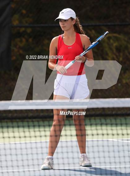 Thumbnail 2 in NCHSAA Women's Tennis Doubles 3A Championship - Day 1 photogallery.