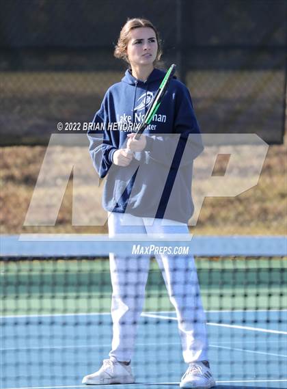Thumbnail 3 in NCHSAA Women's Tennis Doubles 3A Championship - Day 1 photogallery.
