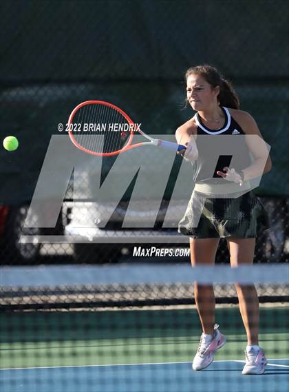 Thumbnail 2 in NCHSAA Women's Tennis Doubles 3A Championship - Day 1 photogallery.