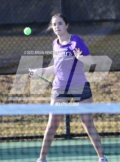 Thumbnail 2 in NCHSAA Women's Tennis Doubles 3A Championship - Day 1 photogallery.
