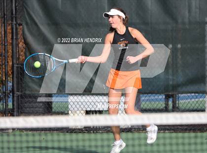 Thumbnail 2 in NCHSAA Women's Tennis Doubles 3A Championship - Day 1 photogallery.