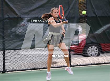 Thumbnail 1 in NCHSAA Women's Tennis Doubles 3A Championship - Day 1 photogallery.