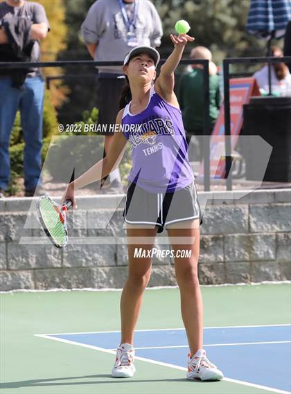 Thumbnail 2 in NCHSAA Women's Tennis Doubles 3A Championship - Day 1 photogallery.