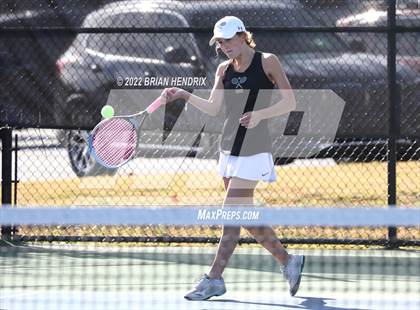 Thumbnail 1 in NCHSAA Women's Tennis Doubles 3A Championship - Day 1 photogallery.