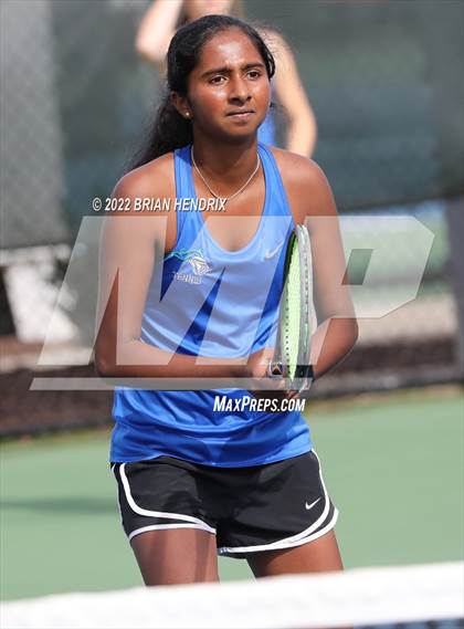 Thumbnail 2 in NCHSAA Women's Tennis Doubles 3A Championship - Day 1 photogallery.