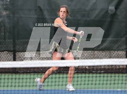 Thumbnail 3 in NCHSAA Women's Tennis Doubles 3A Championship - Day 1 photogallery.