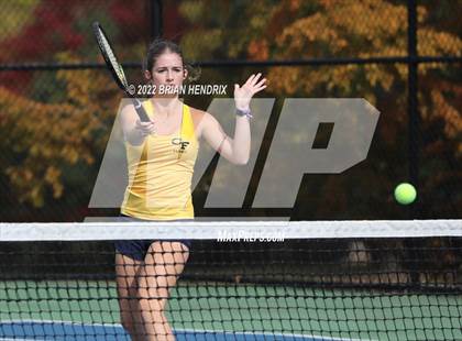 Thumbnail 1 in NCHSAA Women's Tennis Doubles 3A Championship - Day 1 photogallery.