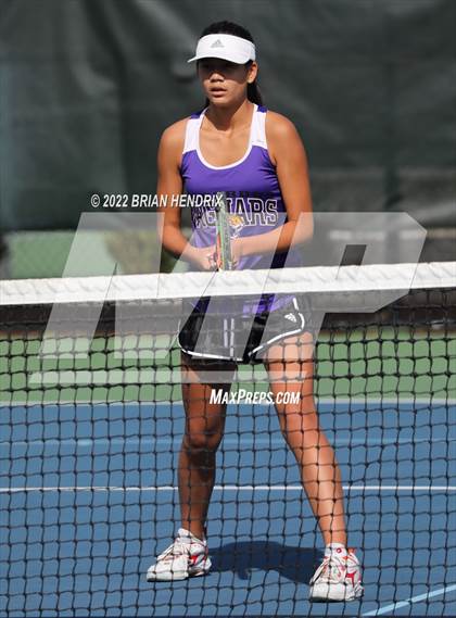 Thumbnail 1 in NCHSAA Women's Tennis Doubles 3A Championship - Day 1 photogallery.
