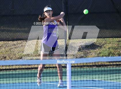 Thumbnail 3 in NCHSAA Women's Tennis Doubles 3A Championship - Day 1 photogallery.