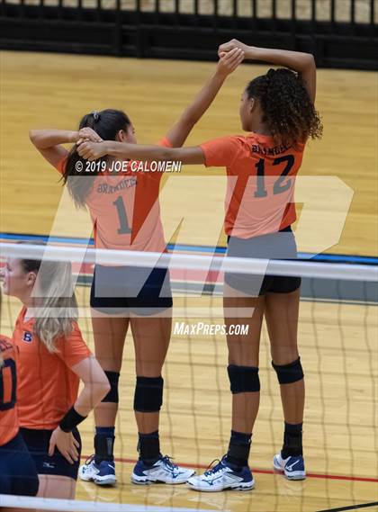 Thumbnail 2 in Fulshear vs Brandeis (NEISD Volleyball Tournament) photogallery.