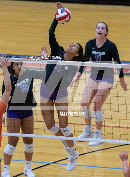 Thumbnail 1 in Fulshear vs Brandeis (NEISD Volleyball Tournament) photogallery.