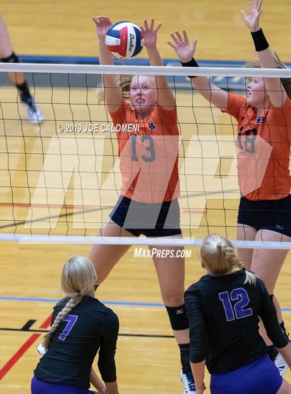 Thumbnail 3 in Fulshear vs Brandeis (NEISD Volleyball Tournament) photogallery.