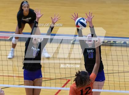 Thumbnail 2 in Fulshear vs Brandeis (NEISD Volleyball Tournament) photogallery.