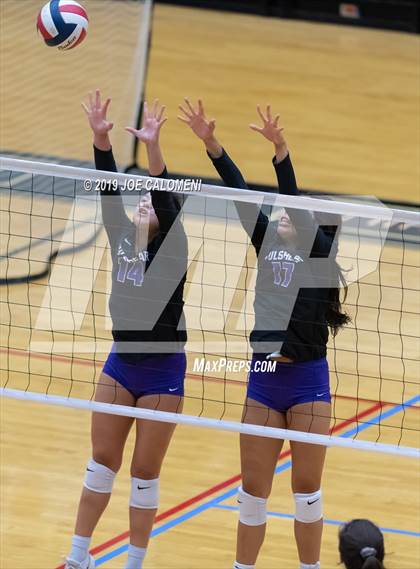 Thumbnail 3 in Fulshear vs Brandeis (NEISD Volleyball Tournament) photogallery.