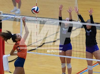 Thumbnail 3 in Fulshear vs Brandeis (NEISD Volleyball Tournament) photogallery.