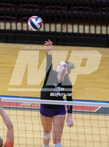 Thumbnail 3 in Fulshear vs Brandeis (NEISD Volleyball Tournament) photogallery.