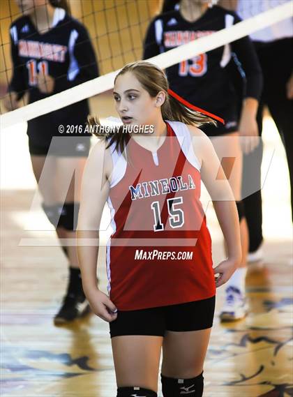 Thumbnail 2 in Mineola vs Manhasset (Mineola Volleyball Tournament) photogallery.