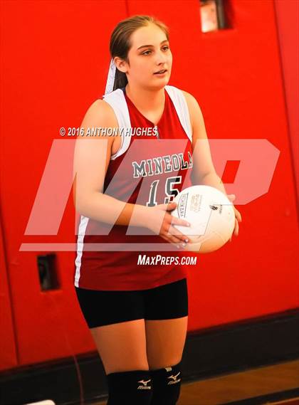 Thumbnail 1 in Mineola vs Manhasset (Mineola Volleyball Tournament) photogallery.