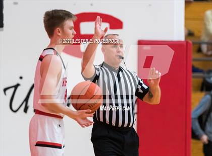Thumbnail 1 in Hargrave vs Liberty Christian (2021 Chicken Express Holiday Extravaganza) photogallery.