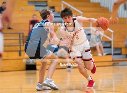 Thumbnail 1 in Hargrave vs Liberty Christian (2021 Chicken Express Holiday Extravaganza) photogallery.