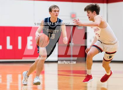 Thumbnail 2 in Hargrave vs Liberty Christian (2021 Chicken Express Holiday Extravaganza) photogallery.