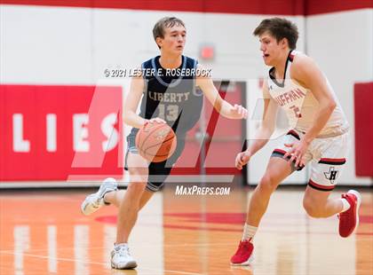 Thumbnail 3 in Hargrave vs Liberty Christian (2021 Chicken Express Holiday Extravaganza) photogallery.