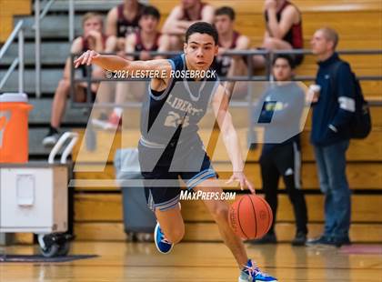 Thumbnail 1 in Hargrave vs Liberty Christian (2021 Chicken Express Holiday Extravaganza) photogallery.