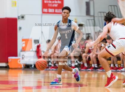 Thumbnail 2 in Hargrave vs Liberty Christian (2021 Chicken Express Holiday Extravaganza) photogallery.