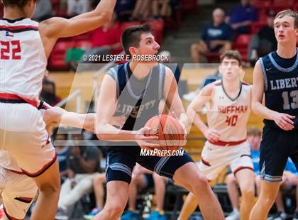 Thumbnail 1 in Hargrave vs Liberty Christian (2021 Chicken Express Holiday Extravaganza) photogallery.