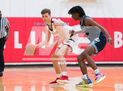 Thumbnail 3 in Hargrave vs Liberty Christian (2021 Chicken Express Holiday Extravaganza) photogallery.
